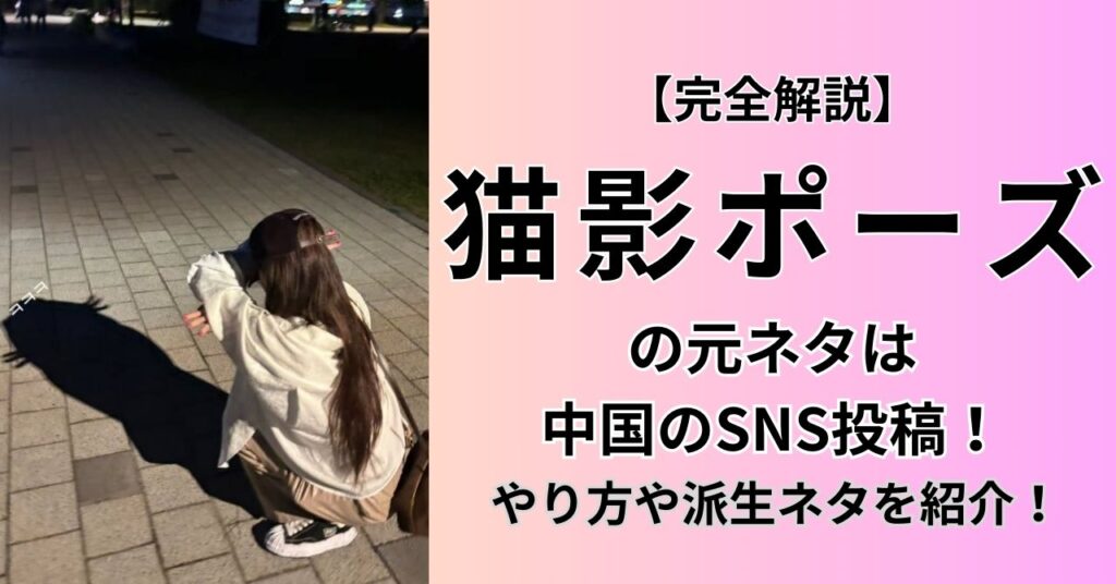 【完全解説】猫影ポーズの元ネタは中国のSNS投稿!やり方や派生ネタを紹介! - Buzzium